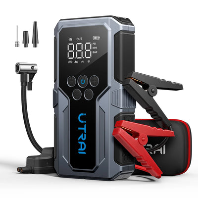 UTRAI Démarreur de Batterie Voiture 1500A avec Compresseur d'Air