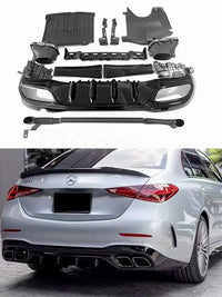 Diffuseur Arrière Look C63 AMG Mercedes Classe C W206 2022+ C200L C240 C250 C280