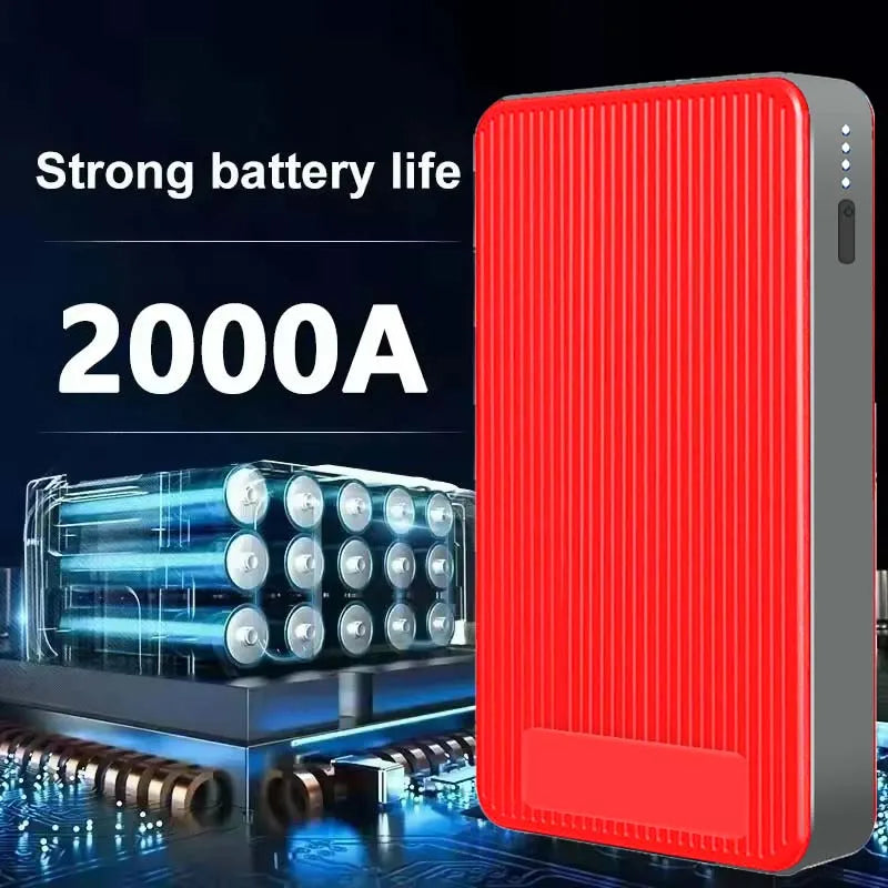 Booster de Batterie Voiture GKFLY 2000 A 44,4 Wh Démarreur Portable 12 V