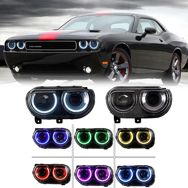 Phares LED Dodge Challenger 2008-2014 Kit Complet Feux de Jour Dynamiques Clignotants
