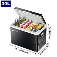 Réfrigérateur de Voiture Hcalory Série D Double Zone Frigo Congélateur à Compresseur 30 40 50 L