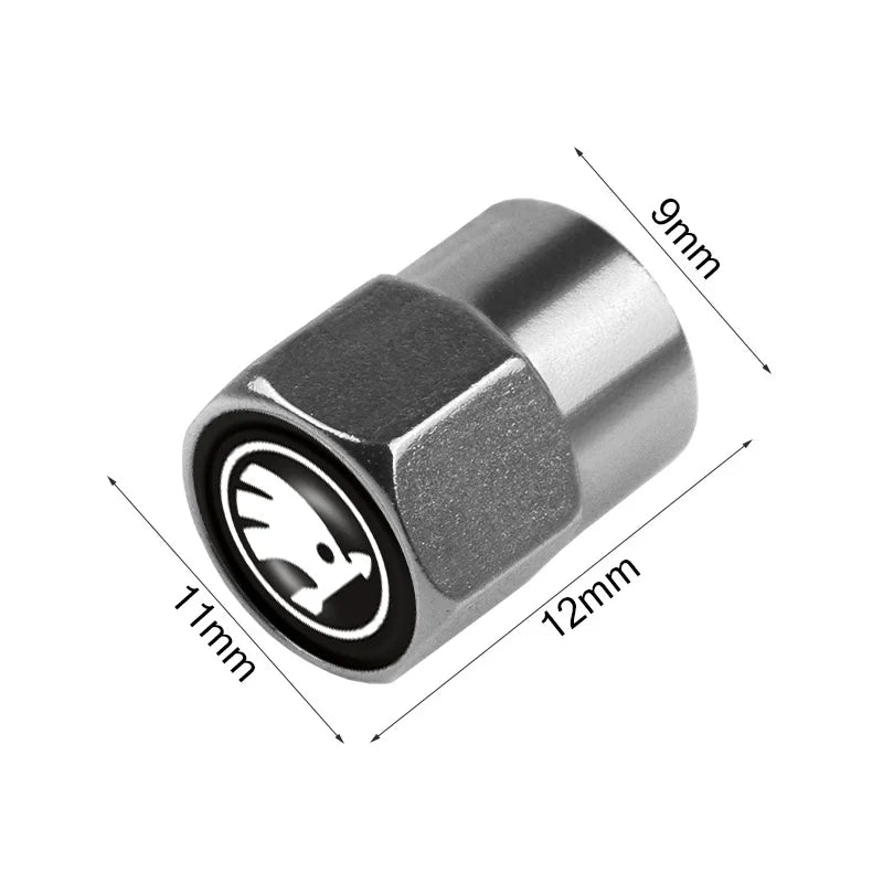 Bouchons de Valve Skoda Octavia Fabia Yeti VRS Aluminium — vue d'ensemble