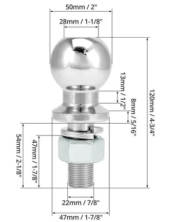 Boule de Remorquage M22 50 mm 3,5 T