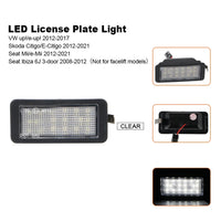 Éclairage de Plaque LED VW Up Skoda Citigo Seat Mii
