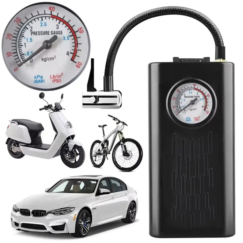 Gonfleur de Pneu Voiture Sans Fil Manomètre à Aiguille