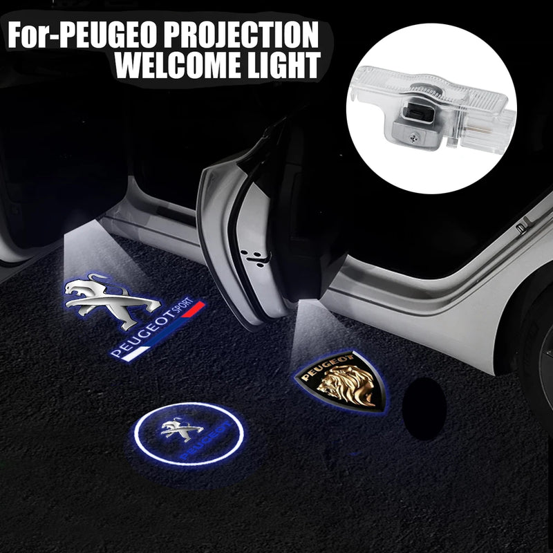 Projecteur Logo Porte Peugeot 407 508 RCZ LED 2 Pièces