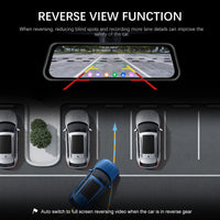 Dashcam Miroir Podofo 4K Écran Tactile 9,66 Pouces avec Caméra de Recul, Vision Nocturne et Surveillance 24 h