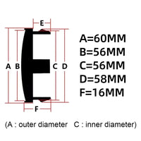 Cache-Moyeux DS DS3 DS5 60mm Noir et Argent — vue d'ensemble