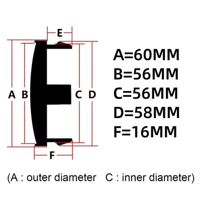Cache-Moyeux DS DS3 DS5 60mm Noir et Argent
