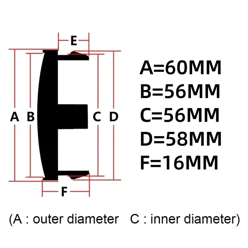 Cache-Moyeux DS DS3 DS5 60mm Noir et Argent — vue d'ensemble