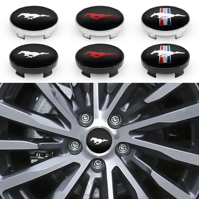 Cache-Moyeux Ford Fiesta Focus Mondeo Mustang 56mm 60mm — vue de profil