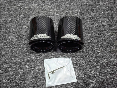 Embout d'Echappement Carbone Noir Brillant Mini Cooper S JCW