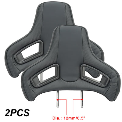 Appui-Tête Sport Baquet Universel Cuir PVC 2 Pièces