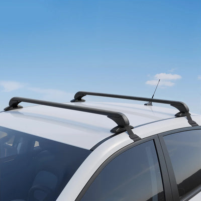 Barres de Toit Aluminium Noir Réglables 124-134 cm