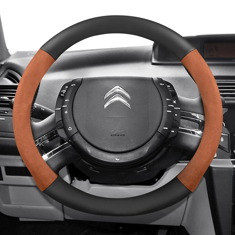 Housse de Volant Citroën Daim et Texture Carbone C3 C4 X Berlingo C5 Aircross Jumper Spacetourer Ami X
