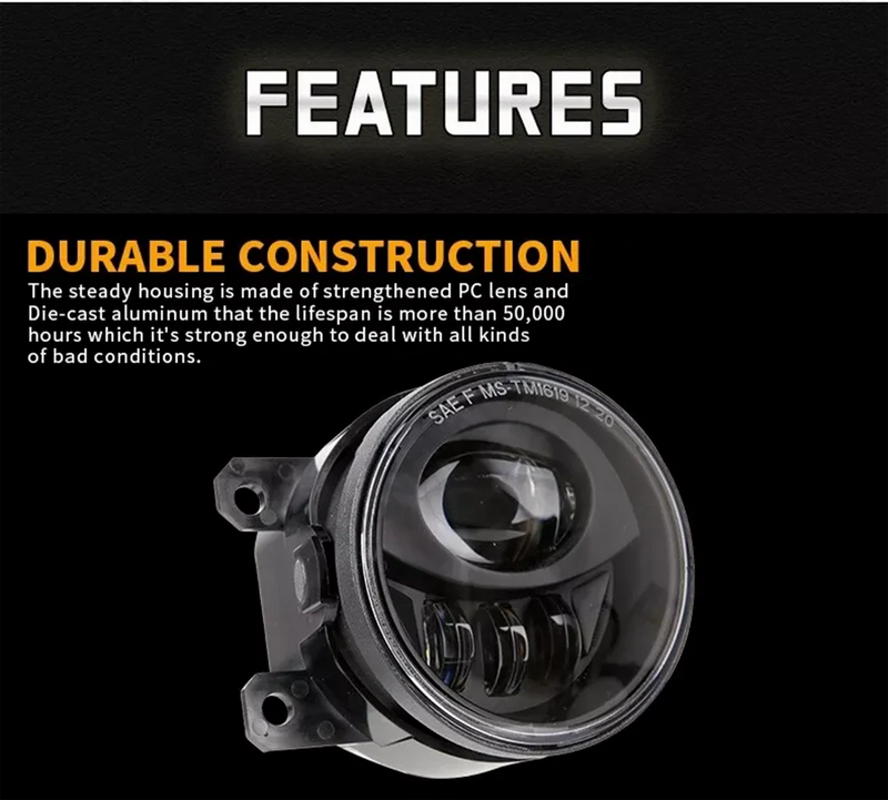 Feux Antibrouillard LED Jeep Renegade 2015-2018 Lentille