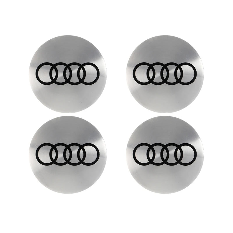 Cache-Moyeux Audi A3 A4 Q5 S line RS 60mm — vue de trois quarts