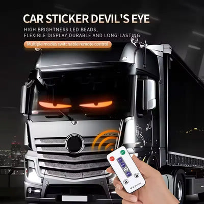 Panneau LED Yeux du Diable Flexible Voiture Télécommande