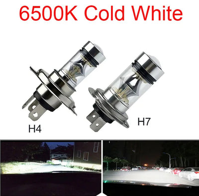 Ampoules LED H4 H7 12000LM 80W Voiture