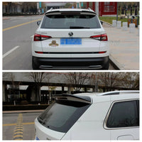 Becquet Skoda Kodiaq 2017-2019 Aileron de Toit Arrière en ABS, Apprêt, Noir ou Aspect Carbone