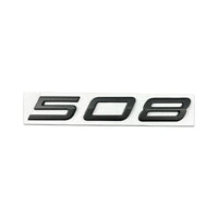 Logo Peugeot 208, 308, 408, 408X, 508 et 508L en ABS 3D, Emblème Lettres de Coffre Noir Brillant, Argent ou Gris
