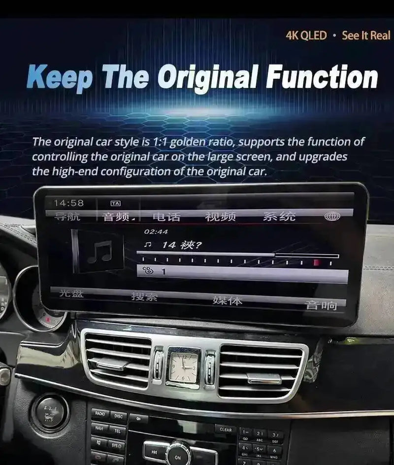 Autoradio Android 14 Mercedes-Benz GLC X253, C et Classe V W447 2015-2021 Écran 14,6 pouces CarPlay 4K