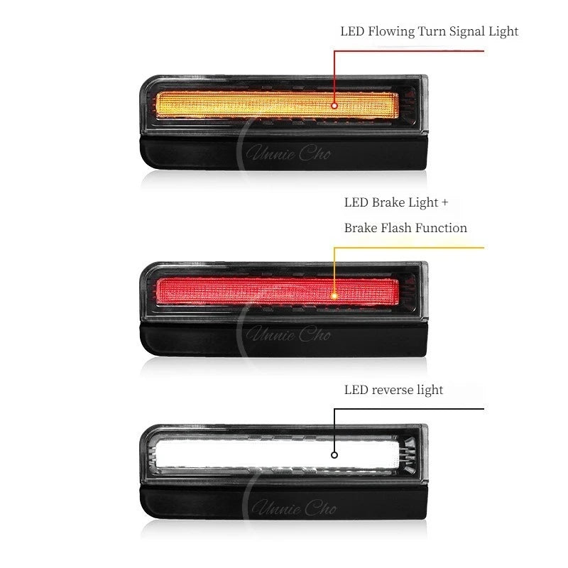 Feux Arrière LED Land Rover Defender 90 110 130 2020-2026 : Stop, Recul et Clignotant Séquentiel, Paire