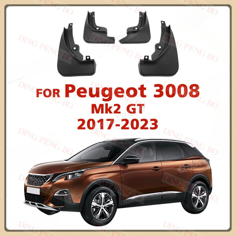 Schmutzfänger Peugeot 3008 MK2 2017–2023, 4-teilig