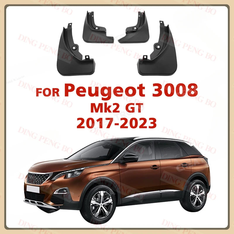Garde-Boue Peugeot 3008 MK2 2017-2023 Bavettes 4 Pièces