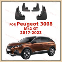 Garde-Boue Peugeot 3008 MK2 2017-2023 Bavettes 4 Pièces