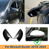 Coques de Rétroviseur Dacia Duster 2018-2024 Style Bec Noir Brillant ou Aspect Carbone