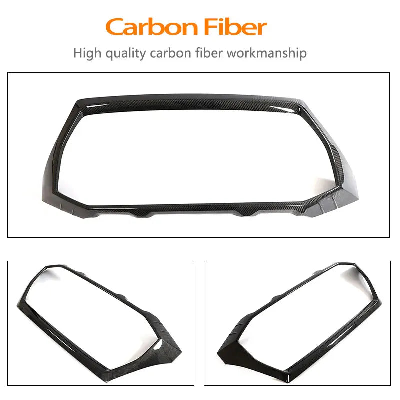 Cadre de Calandre en Carbone Audi RS Q8 RSQ8 2020-2023 Tissage Sergé 2x2 Noir Brillant