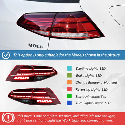 Feux Arrière LED Volkswagen Golf 7 7.5 2013-2021