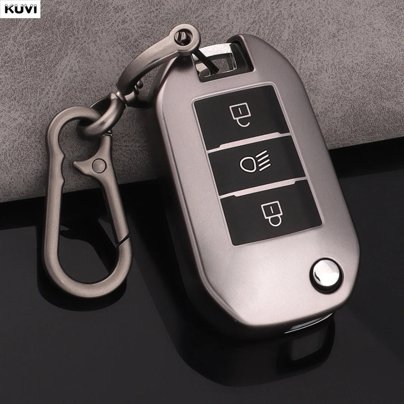 Étui de Protection Clé Peugeot 208 308 3008 5008 Citroën C3 C4 Gris Anthracite Clé à Rabat