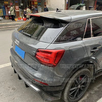 Becquet Audi Q2 2018-2023 Arrière de Toit en ABS, Apprêt, Noir Brillant ou Aspect Carbone