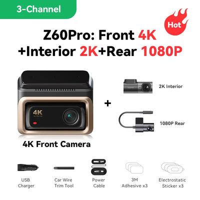 Dashcam DDPAI Z60 Pro 4K 3 Canaux GPS