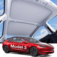 Pare-Soleil Toit Vitré Tesla Model 3 Highland Model Y Juniper 2 Pièces Tissu Isolant