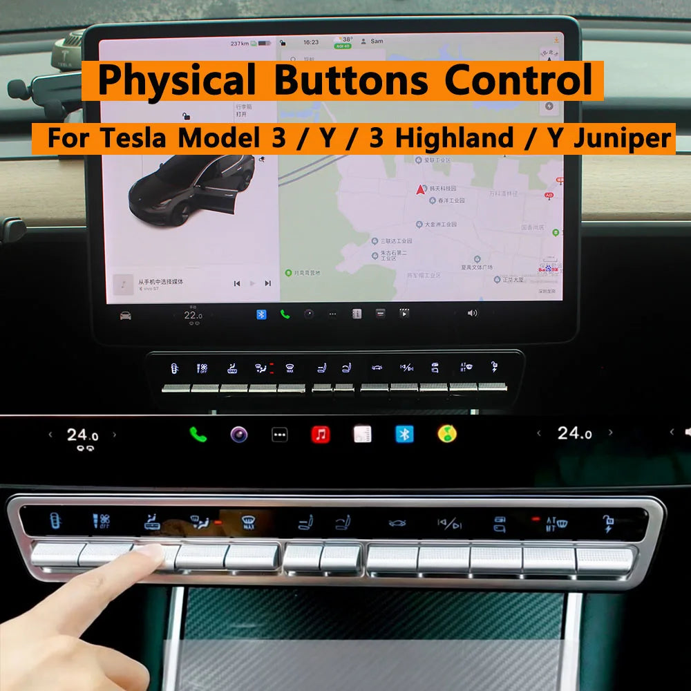 Bouton de Console Centrale Tesla Model 3 Y Highland