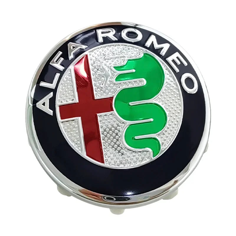 Cache-Moyeux Alfa Romeo 58 mm Lot de 4 Centres de Roue Logo pour Giulietta MiTo Giulia 159 147 156 166 Stelvio Brera