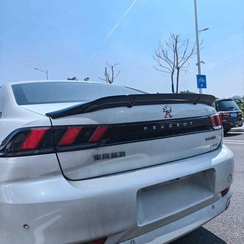 Becquet Peugeot 508 et 508L 2019-2025, Lèvre de Coffre ABS Noir, Blanc, Rouge, Aspect Carbone ou à Peindre
