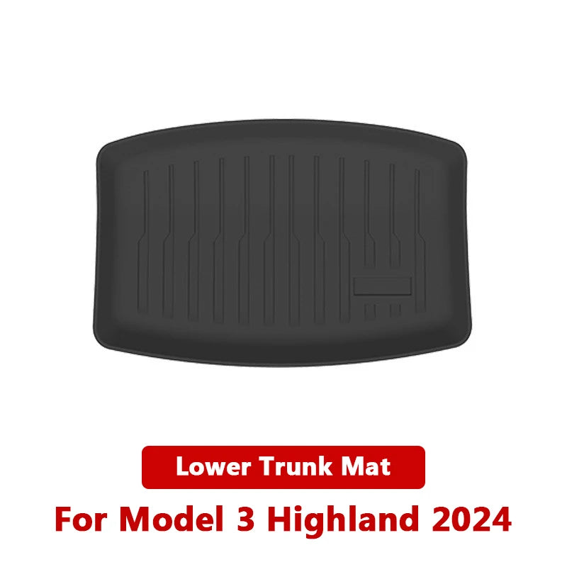 Tapis de Coffre Avant et Arrière Tesla Model 3 Highland 2024 TPE Étanche