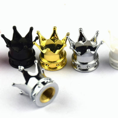 Bouchons de Valve Universels Couronne Métal Anti-Poussière