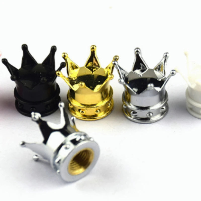 Bouchons de Valve Universels Couronne Métal Anti-Poussière — vue d'ensemble