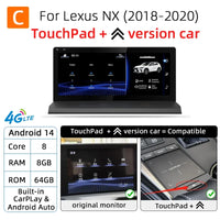 Autoradio Android 14 Lexus NX 200 200t 300h 2014-2021 Écran 10,25 Pouces CarPlay DSP GPS