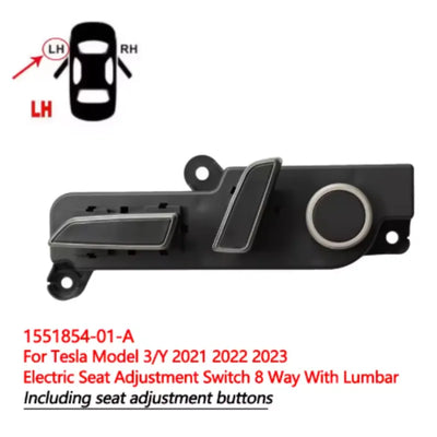 Bouton de Réglage de Siège Tesla Model 3 Y 2017-2023