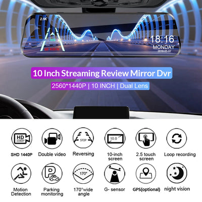 Dashcam E-ACE A37 2.5K Écran Tactile GPS WiFi