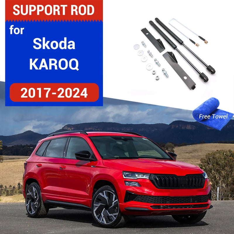 Vérins de Capot Skoda Karoq 2017-2025 Amortisseurs à Gaz 2 Pièces