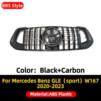 Calandre Mercedes GLE W167 2020-2023 Style Panamericana Noir Carbone Rouge