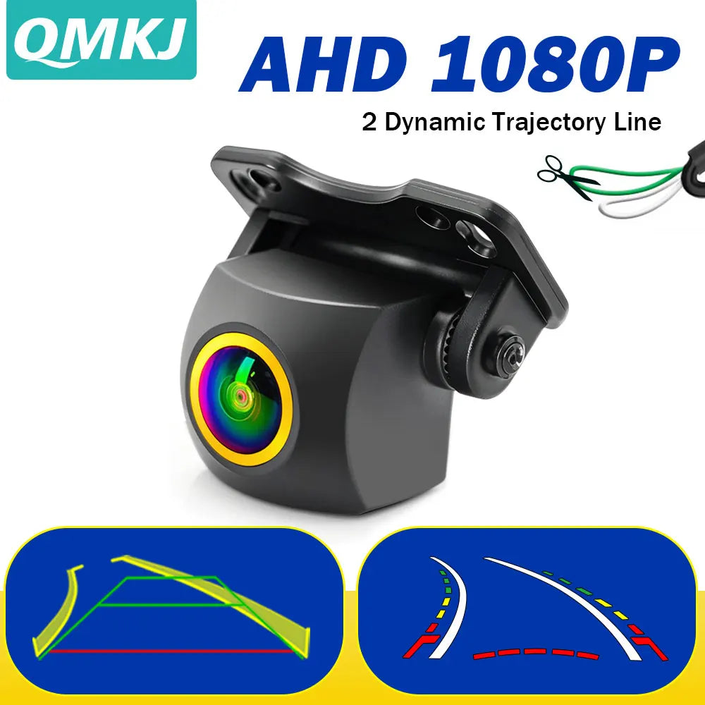 Caméra de Recul AHD 1080P Trajectoire Dynamique Fisheye