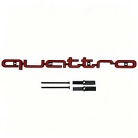 Logo Quattro Audi 42 cm pour Calandre en ABS, 4 Finitions, A3 A4 A5 A6 A7 A8 Q3 Q5 Q7 RS